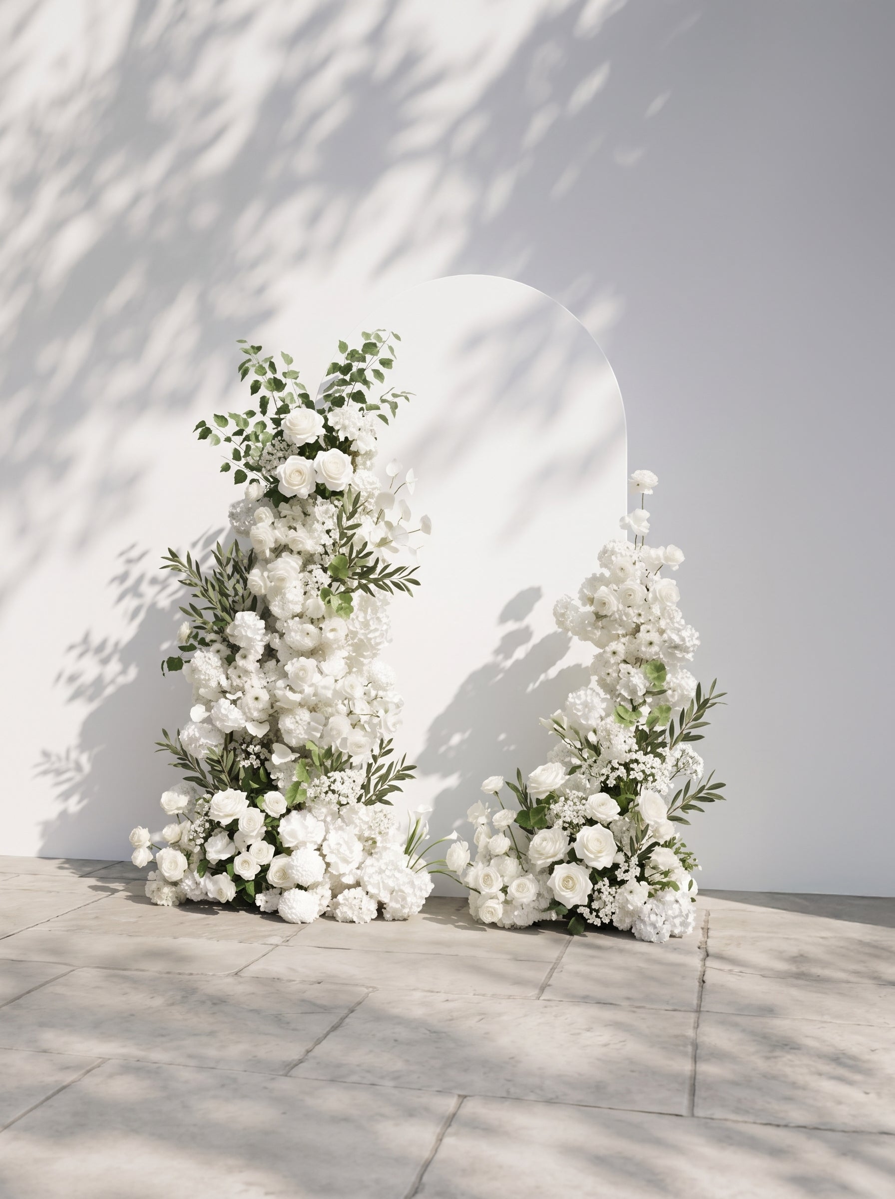 Keiralia:  Wedding Background Arch Pillar Decorative Flower Row Excluding Frame — right view