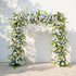 Keirie:Luxury White&Blue Flower Arch Square Arch for Weddings&Event Decor Including Frame keirie front