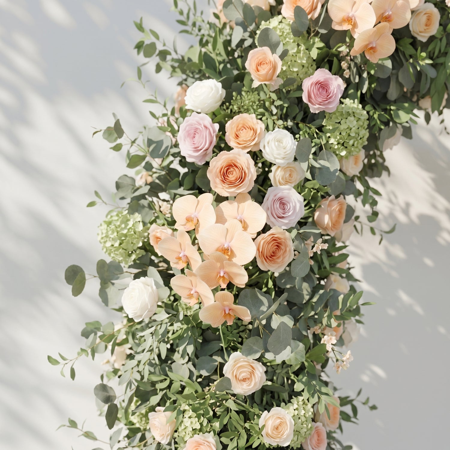 Keirmira Flower Arch: 2026 New Luxury Floral Arch with White and Champagne Roses Flower Arch for Weddings&amp;Events Decoration Incuding Frame