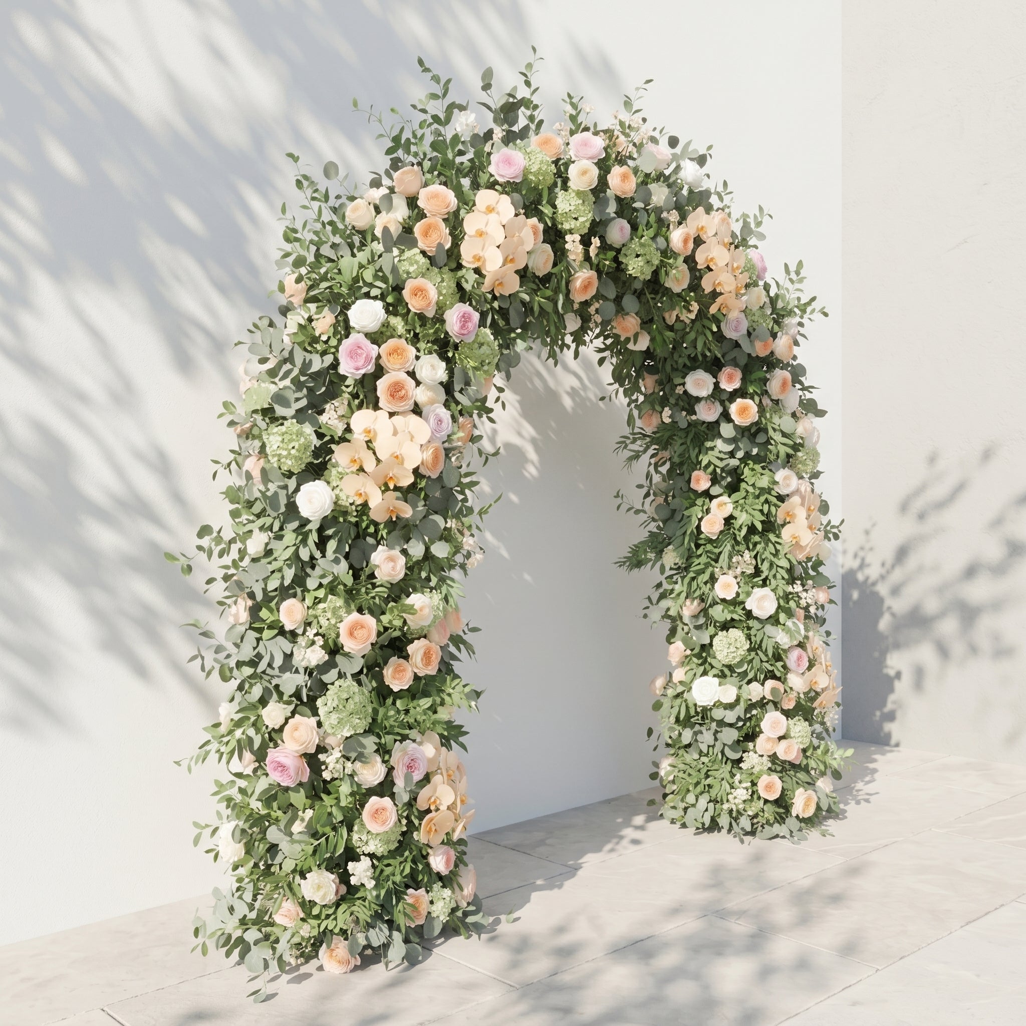 Keirmira Flower Arch: 2026 New Luxury Floral Arch with White and Champagne Roses Flower Arch for Weddings&amp;Events Decoration Incuding Frame