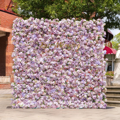 KiKi：5D Fabric Artificial rolling up curtain flower wall