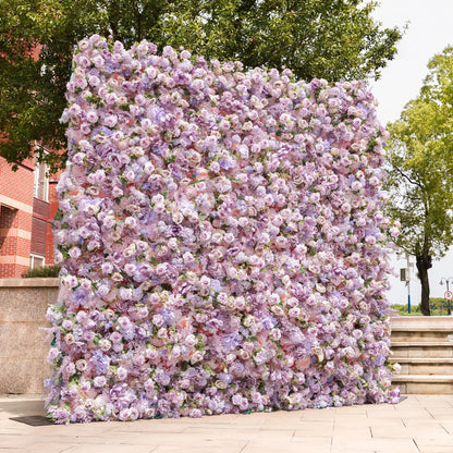 KiKi：5D Fabric Artificial rolling up curtain flower wall