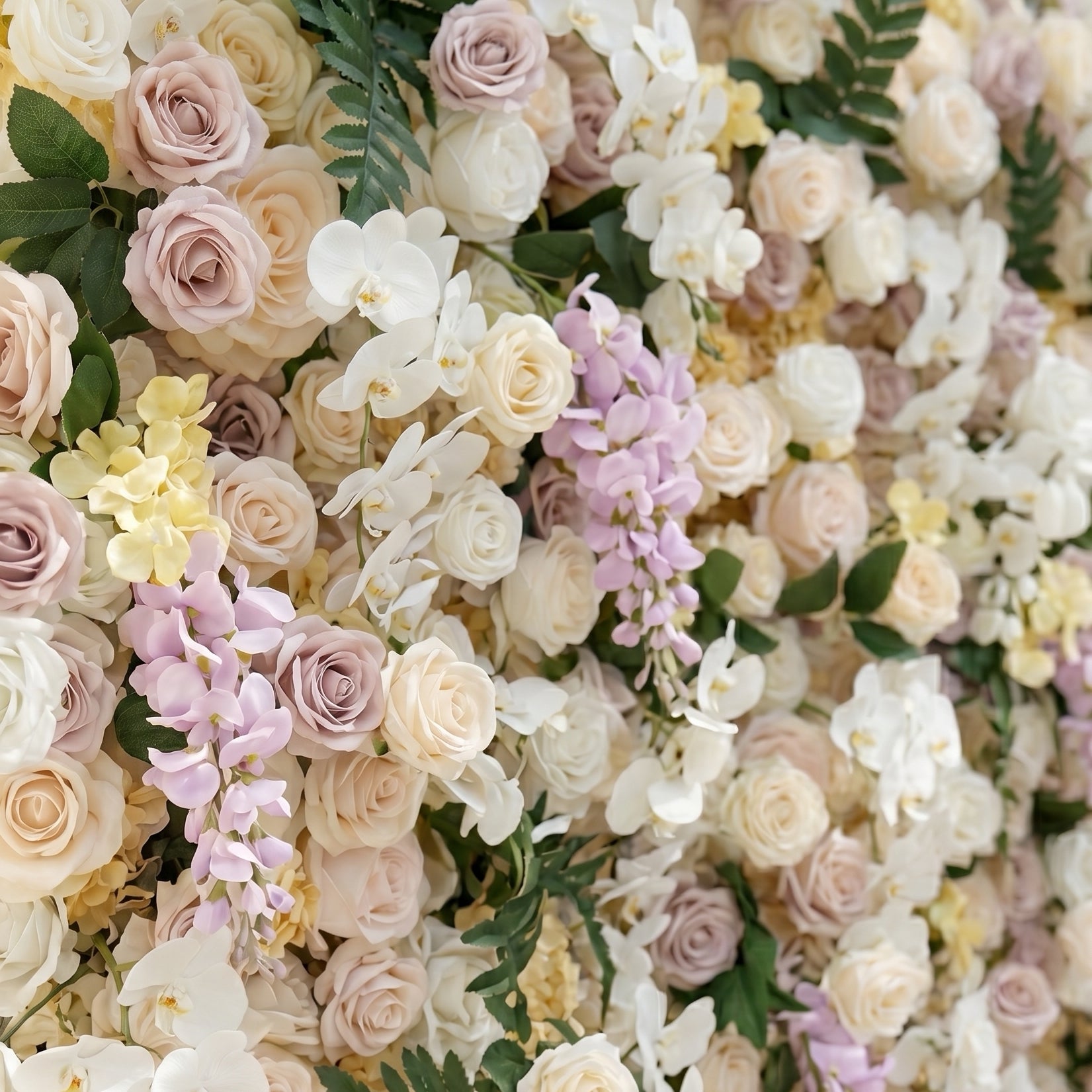 Kiralia:Luxury 5D Cream &amp; Blush Pink Silk Floral Wall Roll-Up Backdrop for Soft Romantic Weddings