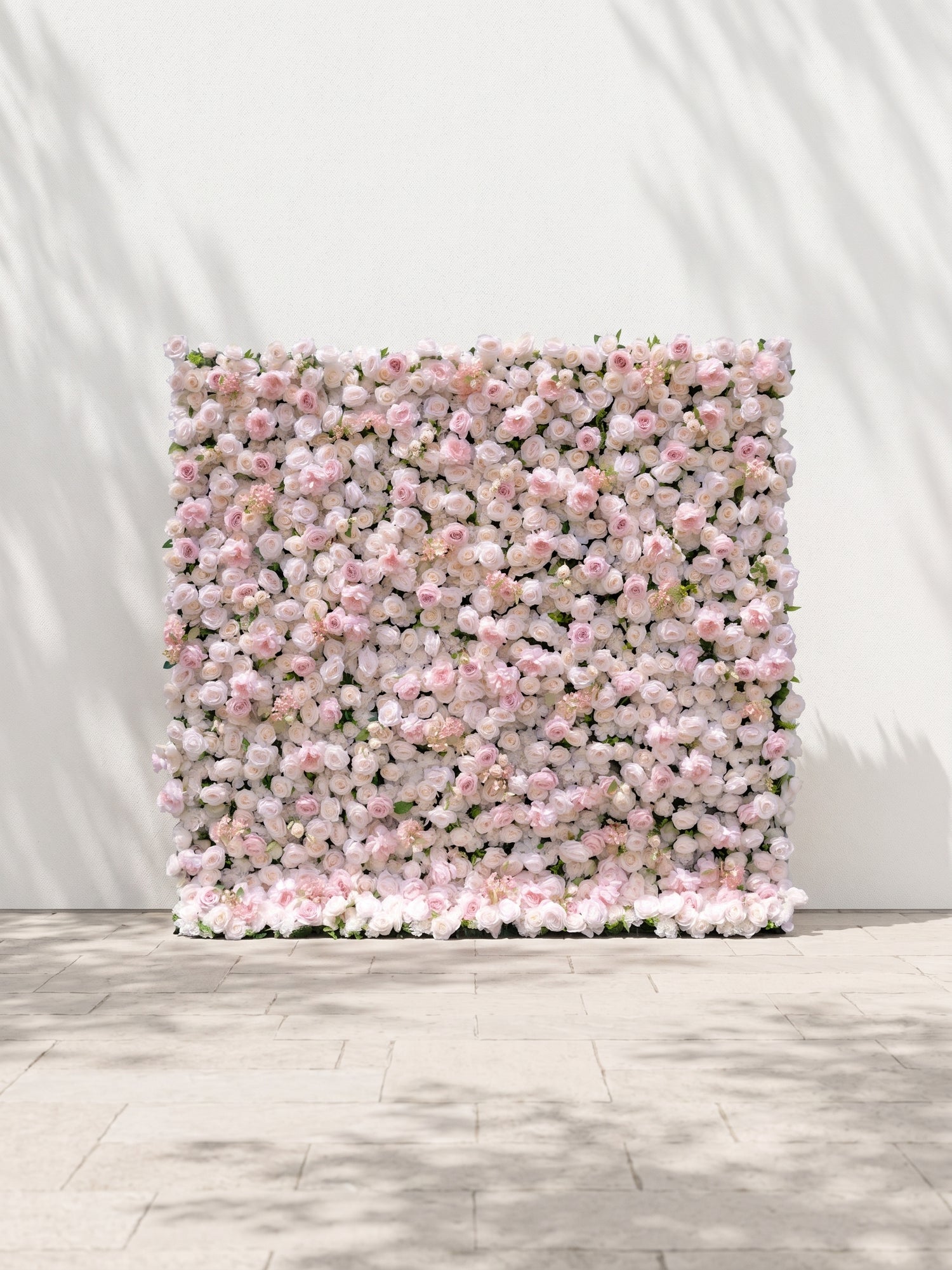 Laelora 5D Fabric Artificial rolling up curtain flower wall — front view