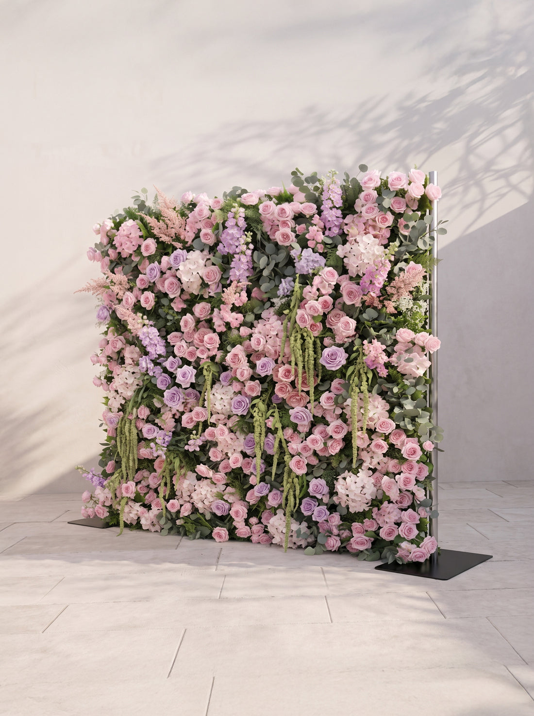 Larara: 5D Fabric Artificial rolling up curtain flower wall — right view