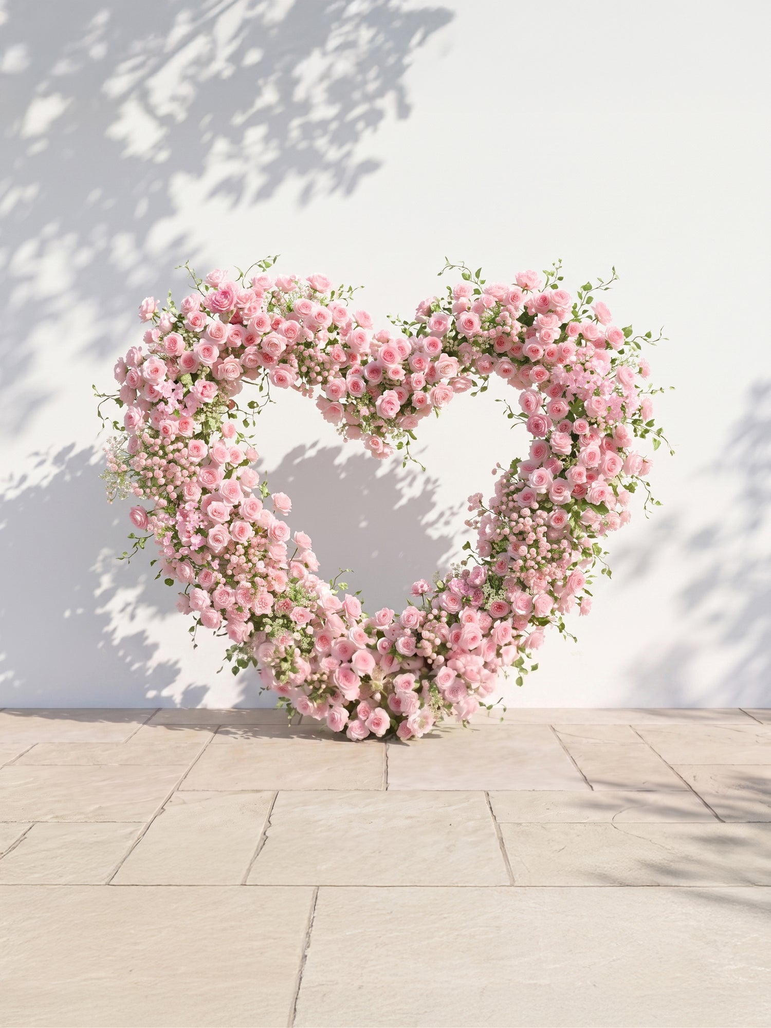 Larmira Heart-Shaped Floral Arch for Elegant Garden Wedding &amp; Proposal Party — front view