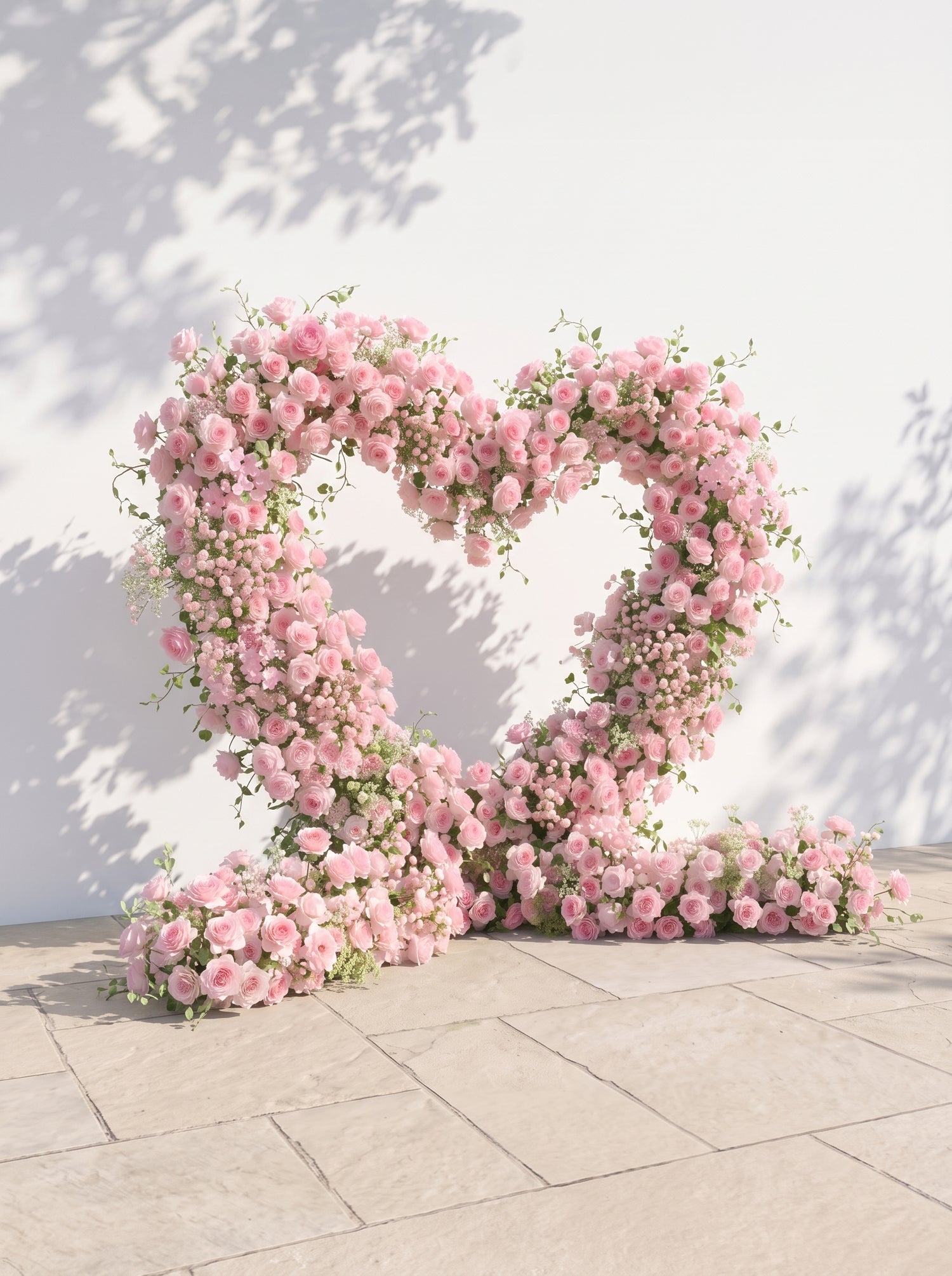 Larmira Heart-Shaped Floral Arch for Elegant Garden Wedding &amp; Proposal Party — left view