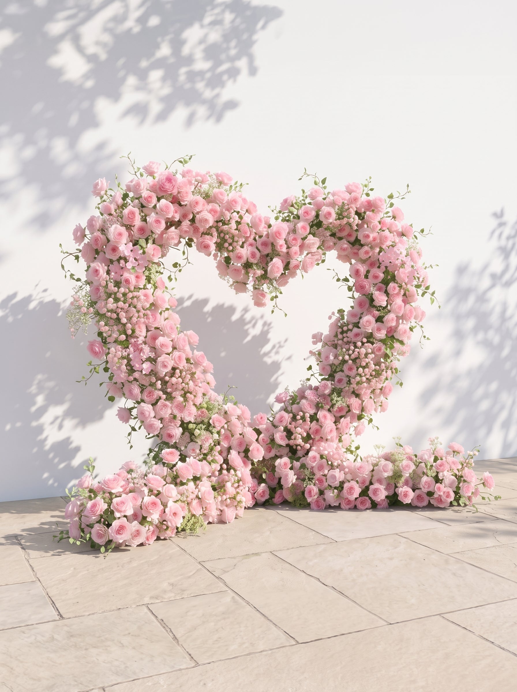 Larmira Heart-Shaped Floral Arch for Elegant Garden Wedding &amp; Proposal Party — left view