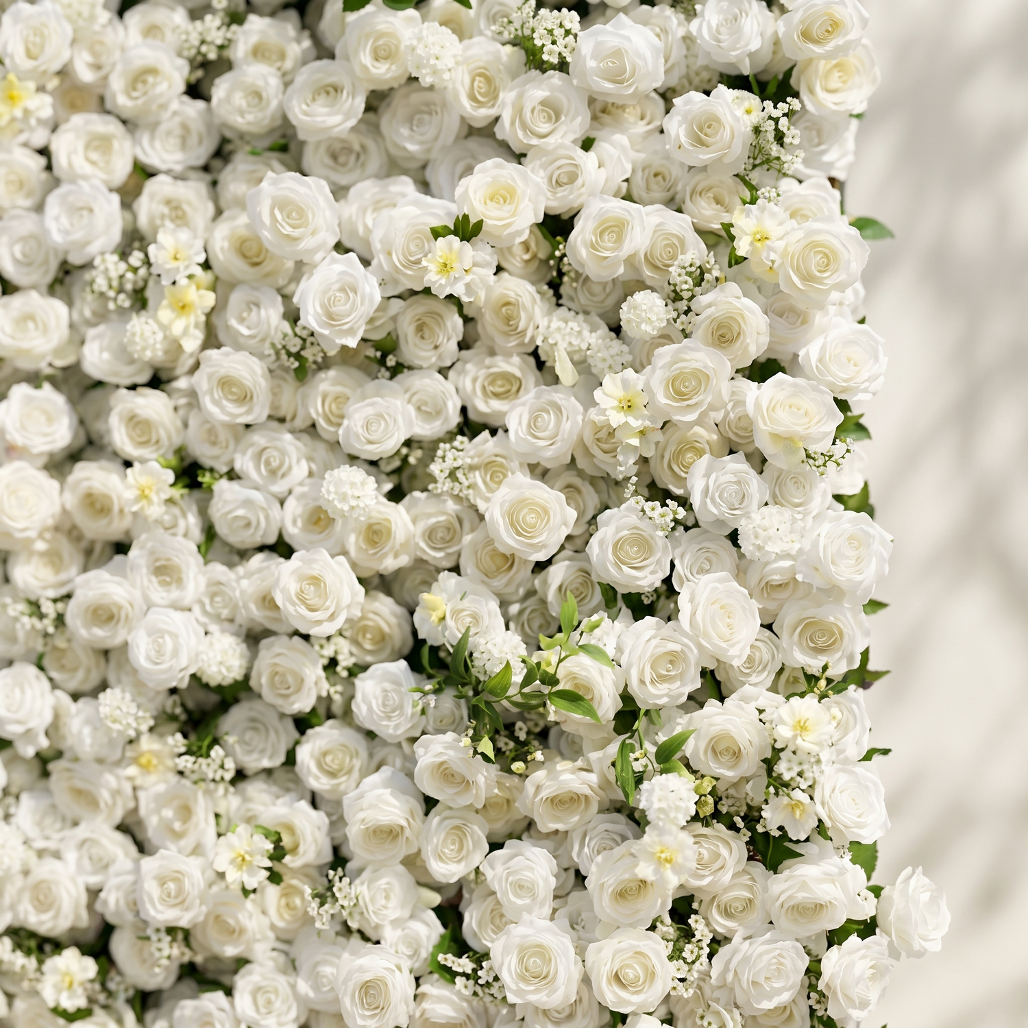 Liorbelle: Classic and Luxury 5D White Roses Flower Wall for Weddings&amp;Event Decor liorbelle detail 2