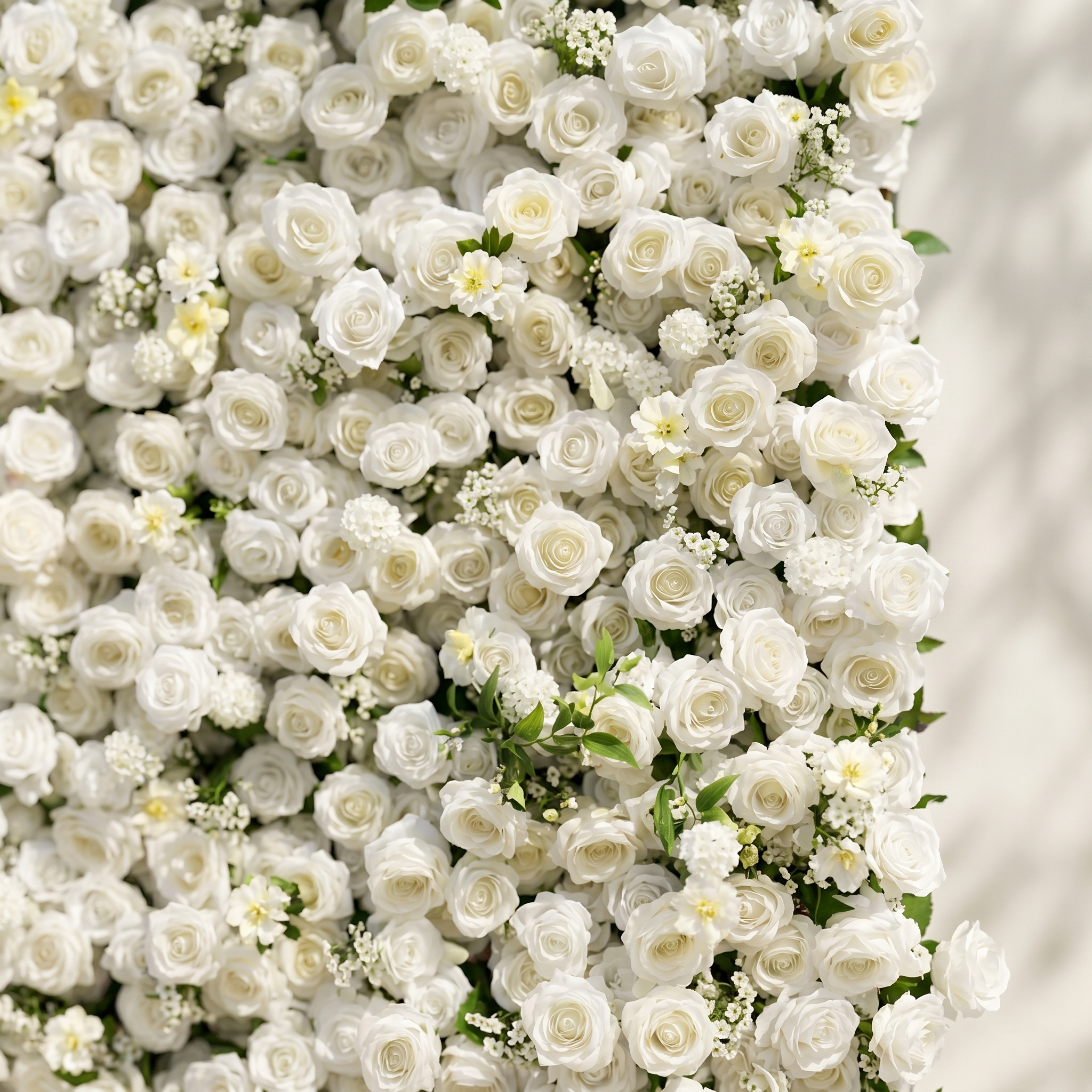 Liorbelle: Classic and Luxury 5D White Roses Flower Wall for Weddings&amp;Event Decor liorbelle detail 2