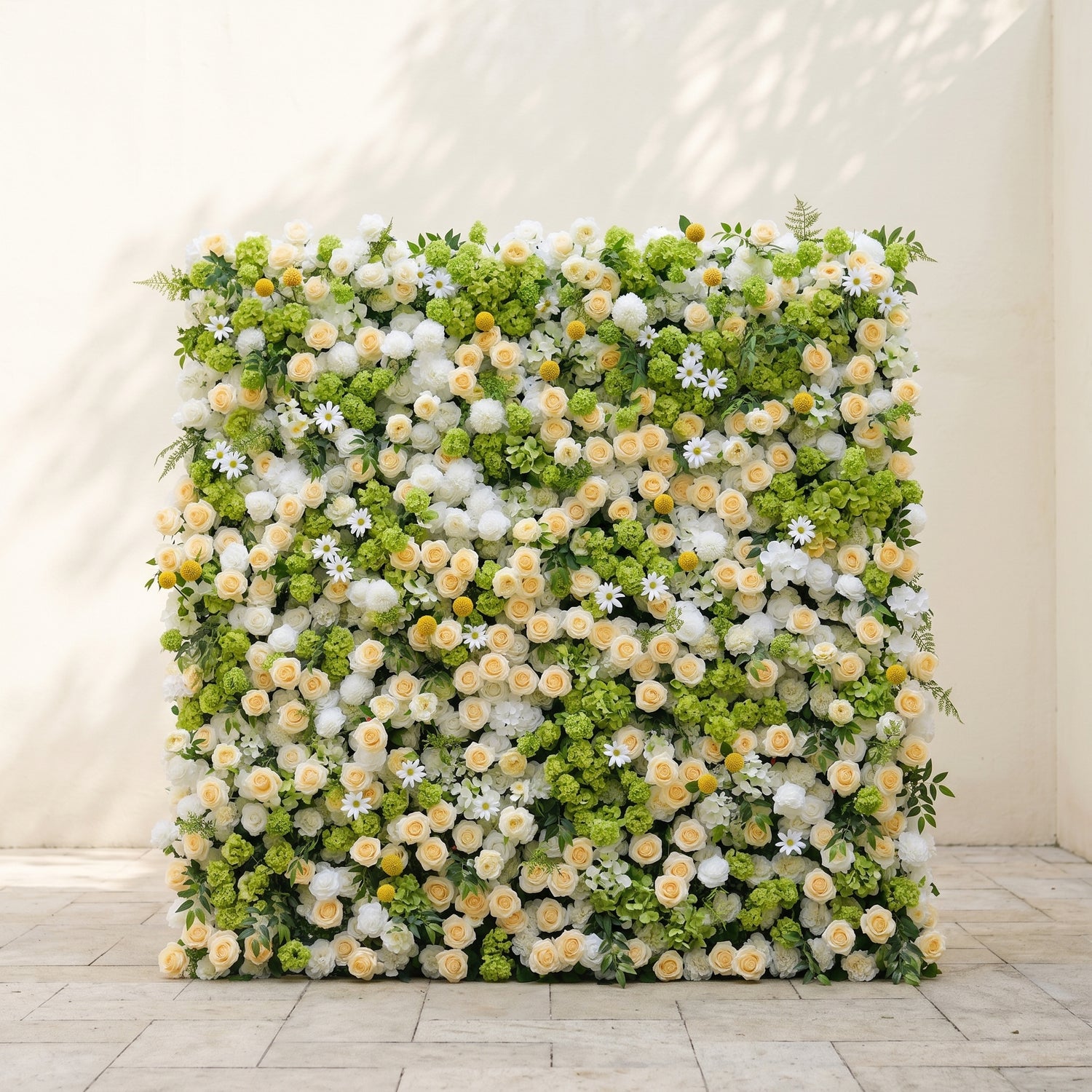 Liorsora: Classic and Luxury 5D Flower Wall with Champagne and Green Roses for Weddings&amp;Event Decor liorsora front