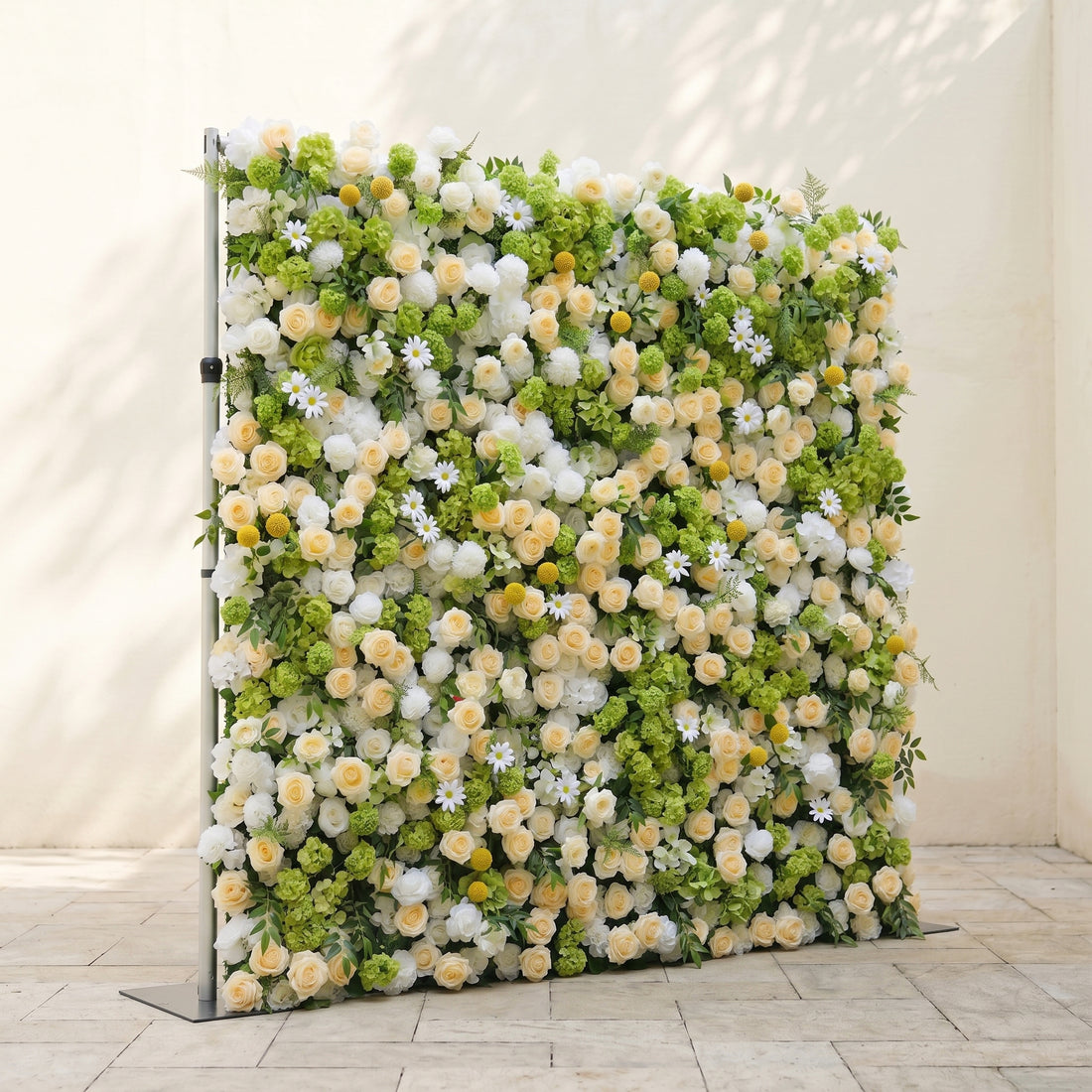 Liorsora: Classic and Luxury 5D Flower Wall with Champagne and Green Roses for Weddings&amp;Event Decor liorsora left
