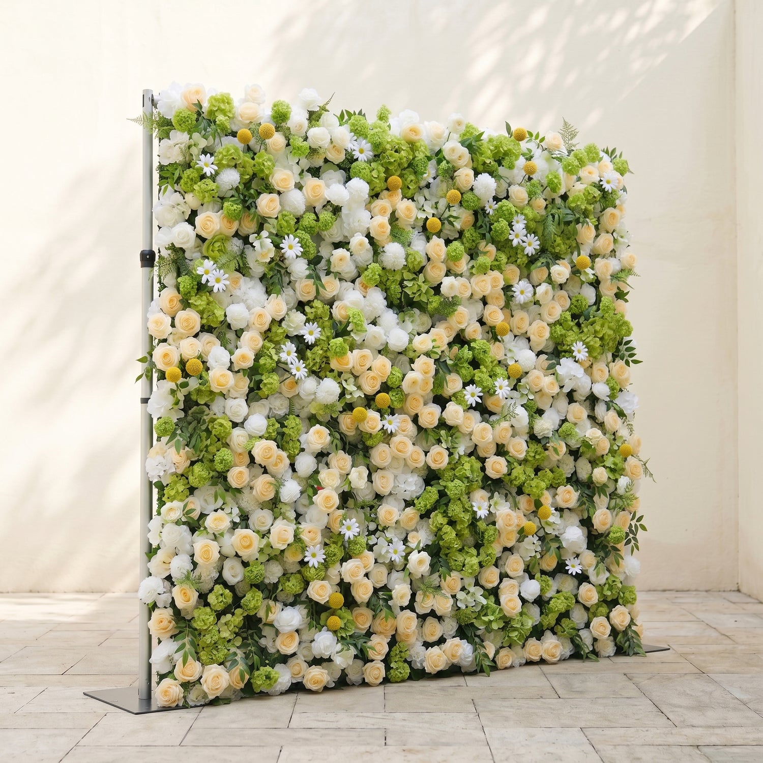 Liorsora: Classic and Luxury 5D Flower Wall with Champagne and Green Roses for Weddings&amp;Event Decor liorsora left