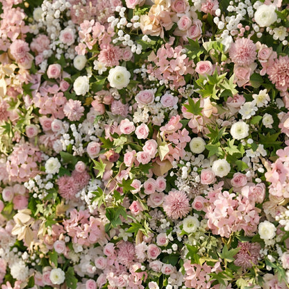 Livelia:Classic and Luxury 5D Pink&amp;White Flower Wall with Greenery for Weddings&amp;Event Decor livelia detail 1