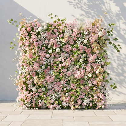 Livelia:Classic and Luxury 5D Pink&amp;White Flower Wall with Greenery for Weddings&amp;Event Decor livelia front