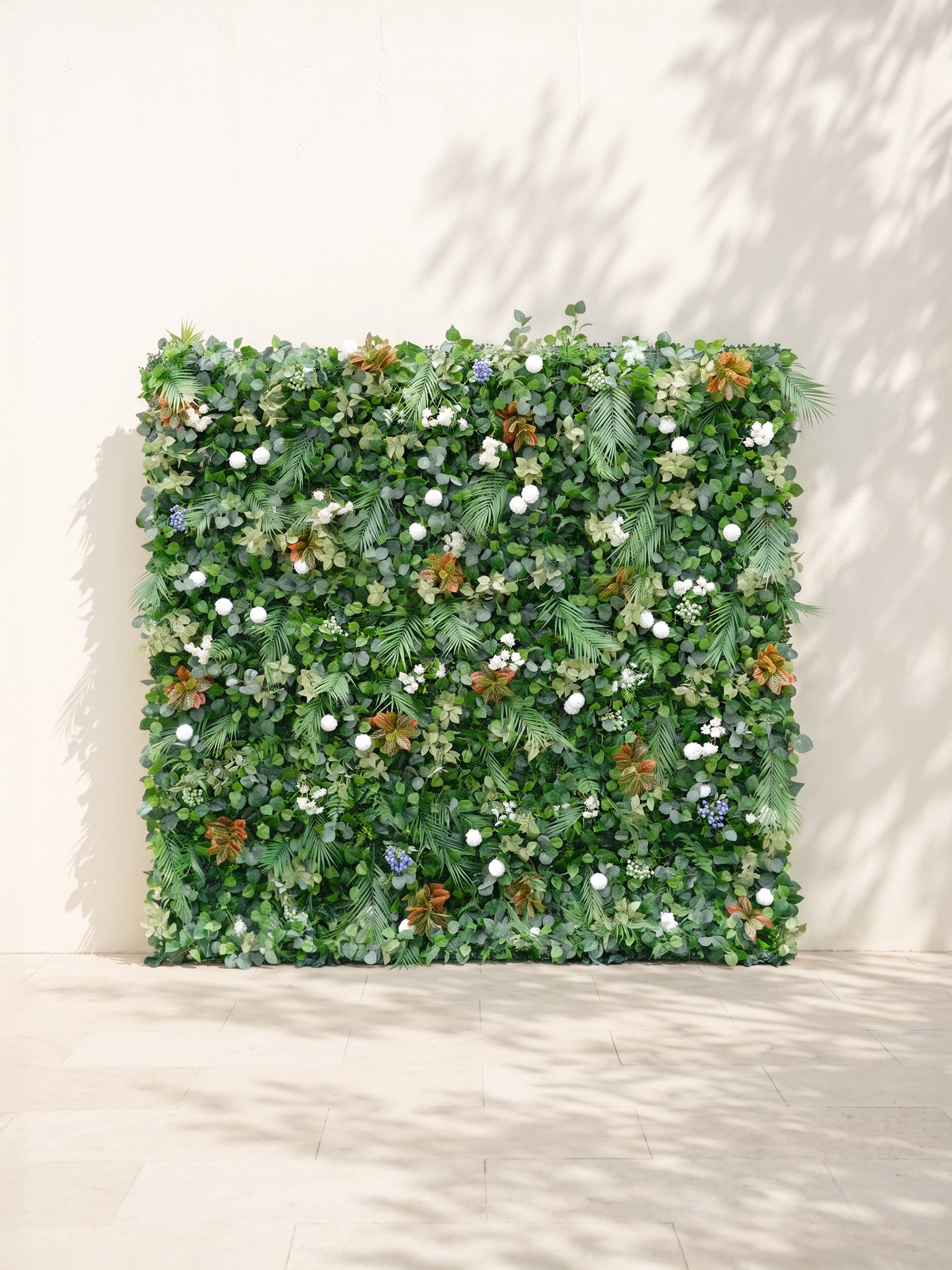 Livrella 5D Fabric Artificial rolling up curtain flower wall — front view
