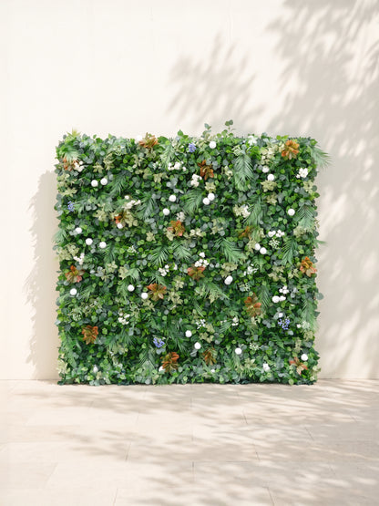Livrella 5D Fabric Artificial rolling up curtain flower wall — front view