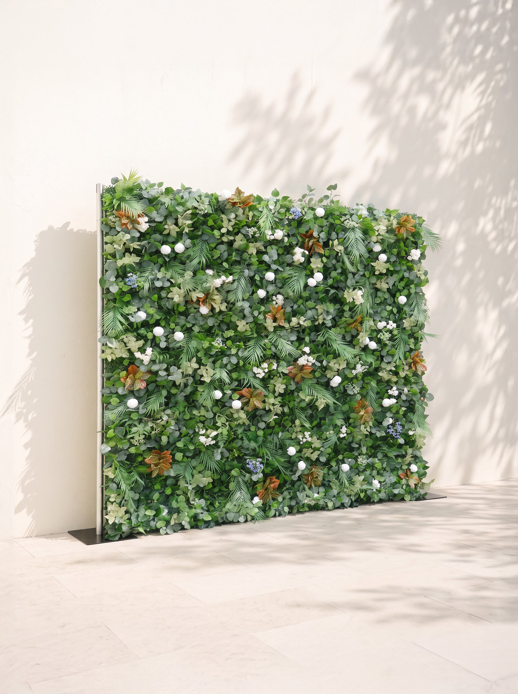 Livrella 5D Fabric Artificial rolling up curtain flower wall — left view