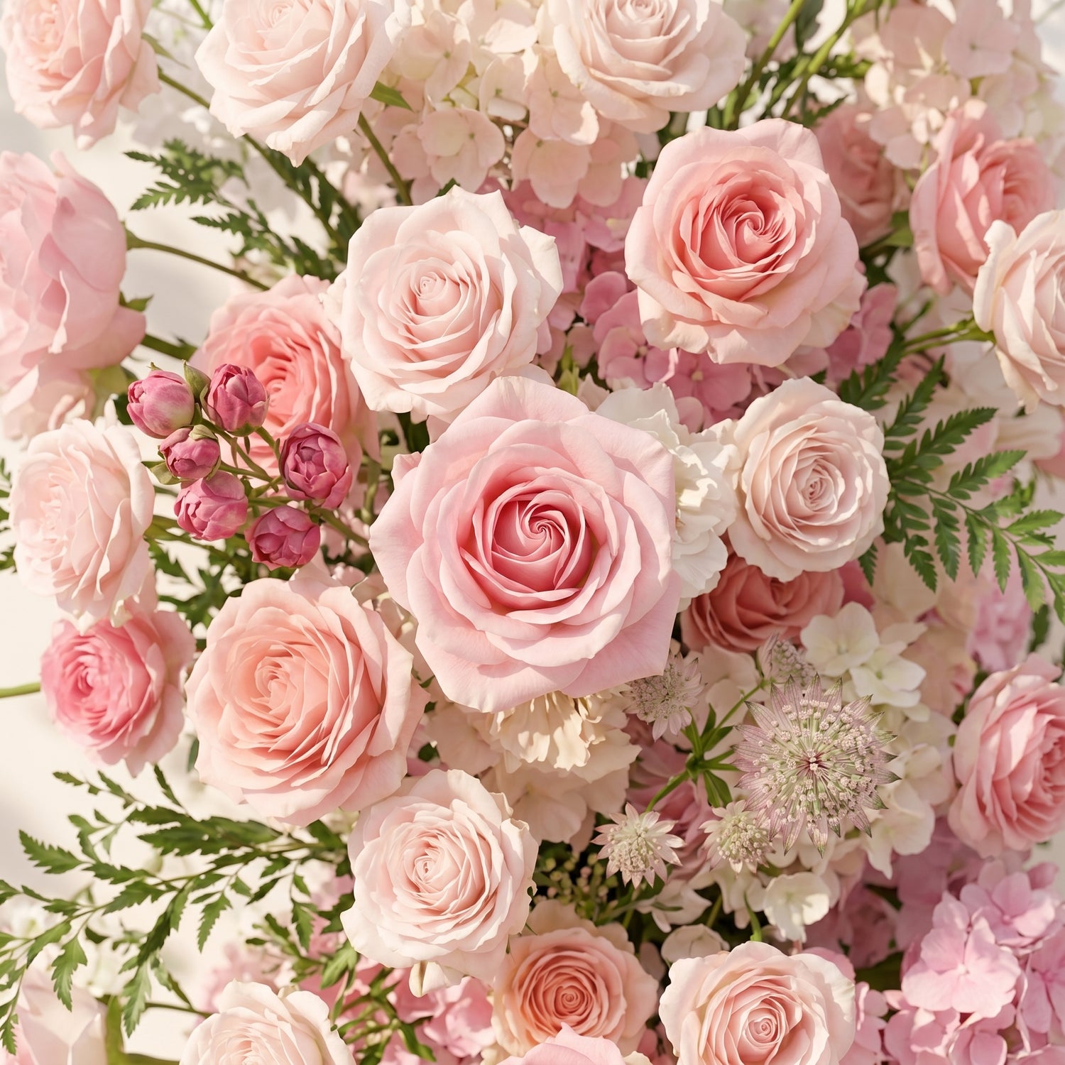 Pink Rose Tulip Calla Lily Wedding Background Arch KT Board Decorative Flower Row Excludes Frame