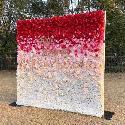 Lolita：5D Fabric Artificial rolling up curtain flower wall