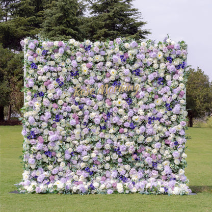 Lomy：5D New Fabric Artificial rolling up curtain flower wall