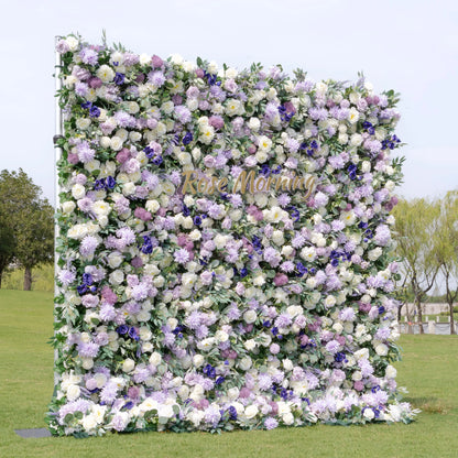 Lomy：5D New Fabric Artificial rolling up curtain flower wall