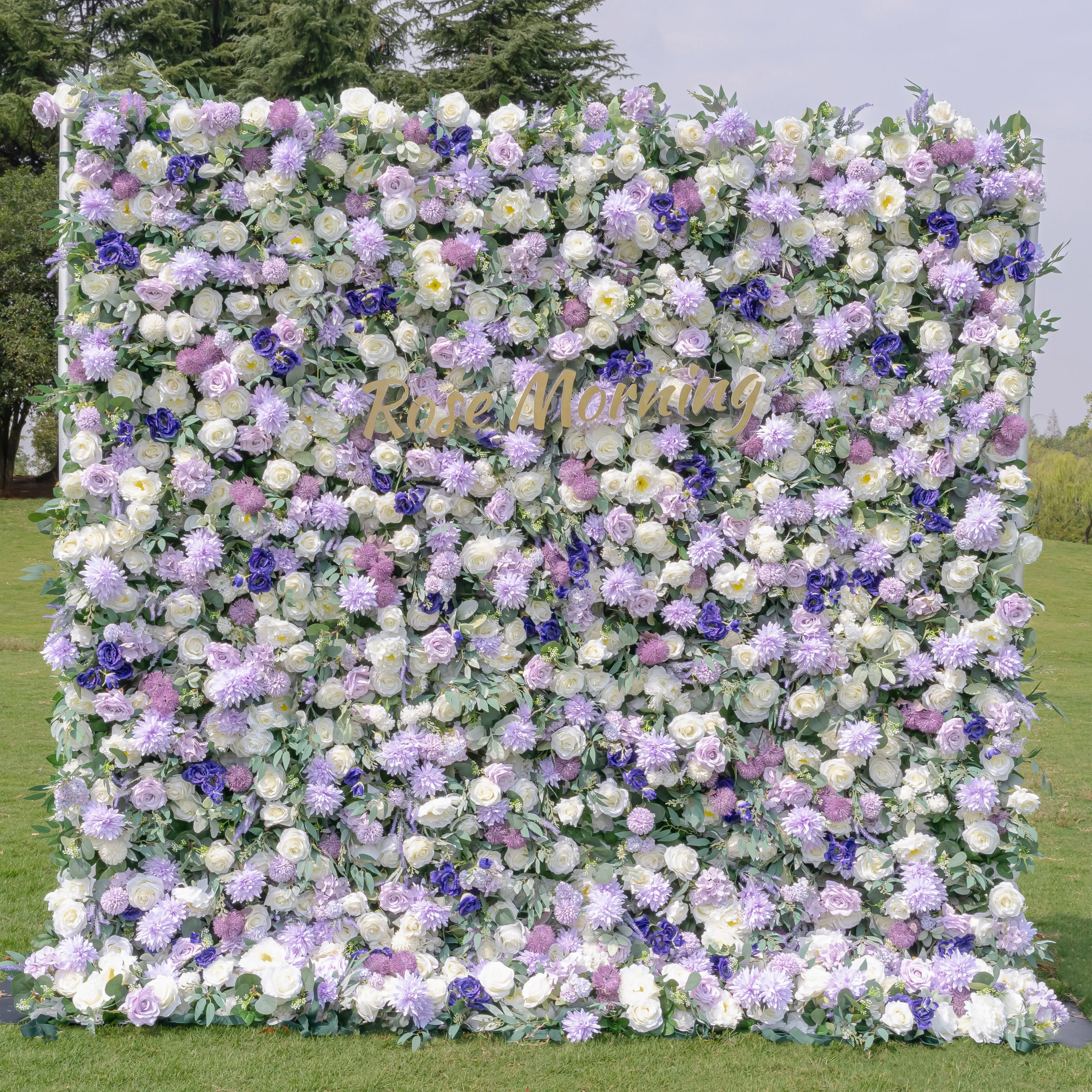 Lomy：5D New Fabric Artificial rolling up curtain flower wall