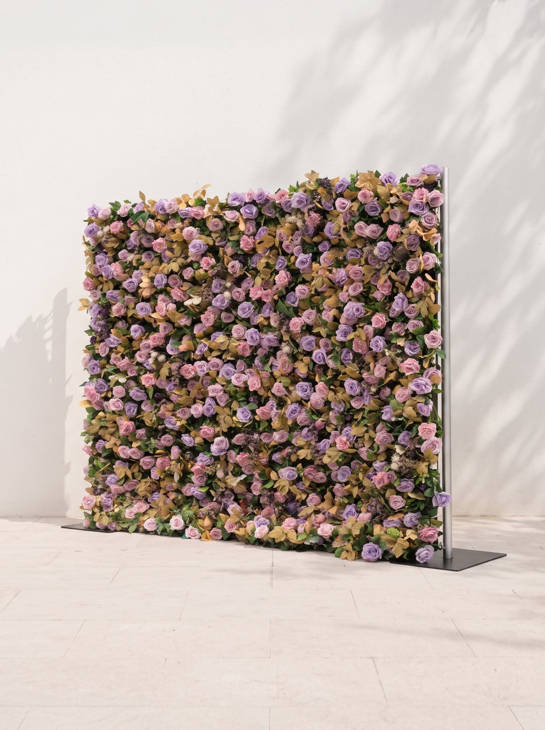Lorlune 5D Fabric Artificial rolling up curtain flower wall — right view