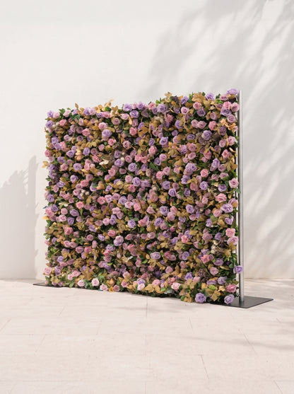 Lorlune 5D Fabric Artificial rolling up curtain flower wall — right view