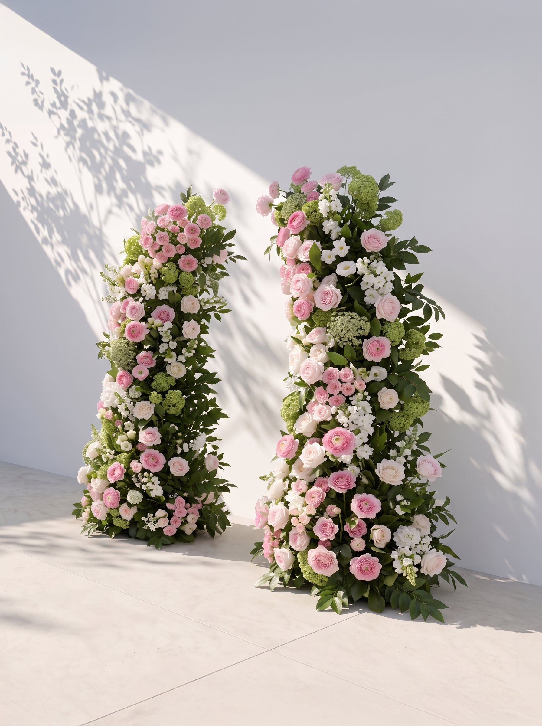 Lumena Luxury Horn Shaped Flower Arch with Frame for Wedding Party Event Backdrop Decoration — right view