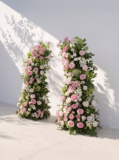 Lumena Luxury Horn Shaped Flower Arch with Frame for Wedding Party Event Backdrop Decoration — right view