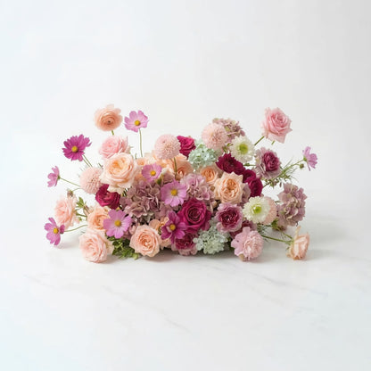 Lumeria: Exquisite Blush &amp; Berry Butterfly-Shaped Flower Wall for Luxury Events &amp; Parties Backdrop