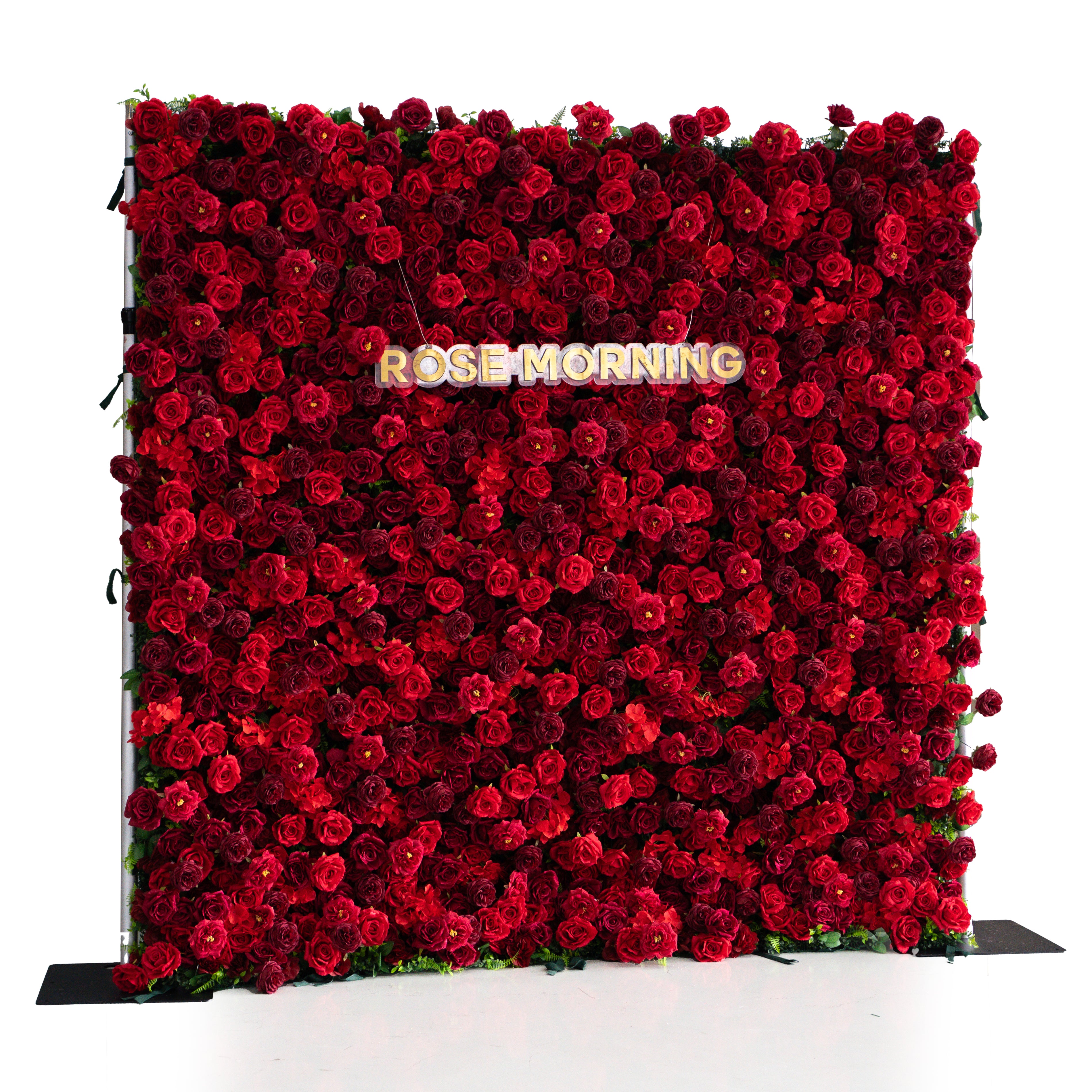 Luna Plus：3D Fabric Artificial rolling up curtain flower wall