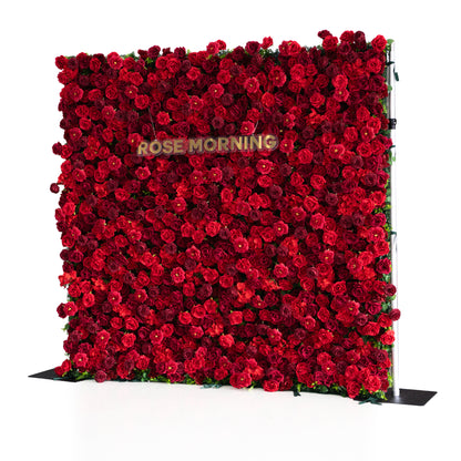 Luna Plus：3D Fabric Artificial rolling up curtain flower wall