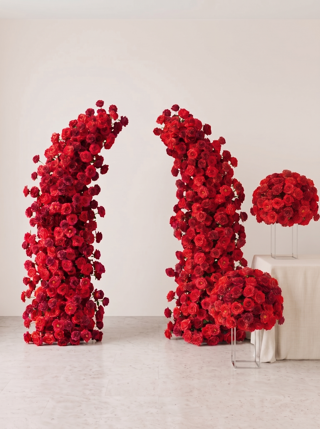 Luna Arch：Wedding Party Background Floral Arch Decoration (Including Frame)