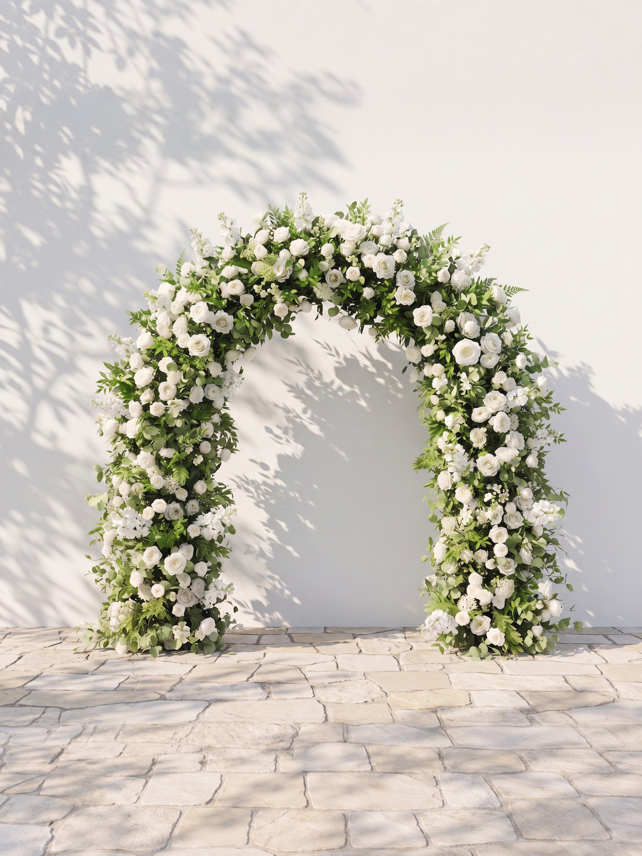 Lyrelirae Luxury Door Shaped Flower Arch with Frame for Wedding Party Event Backdrop Decoration — front view