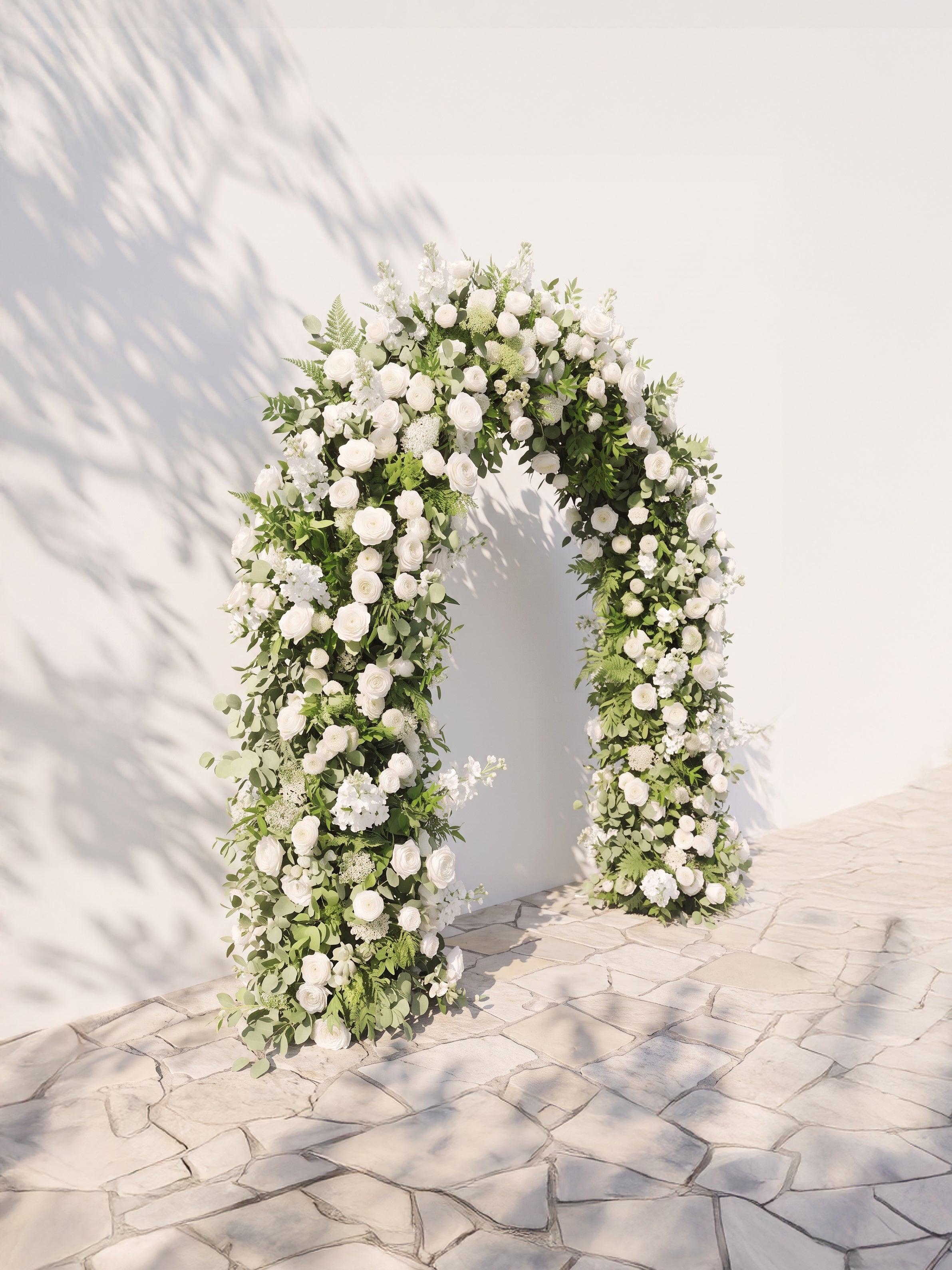 Lyrelirae Luxury Door Shaped Flower Arch with Frame for Wedding Party Event Backdrop Decoration — left view