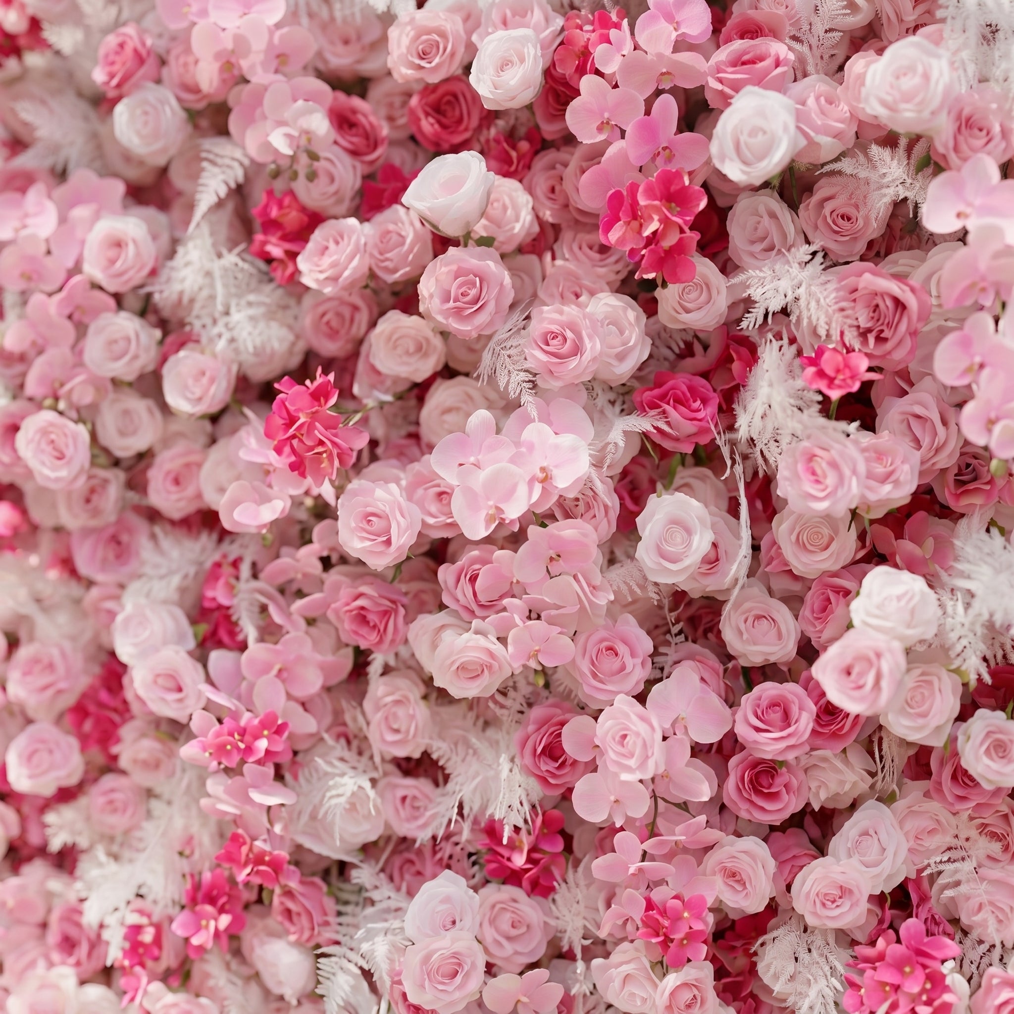 Lyrelloria:Luxury 5D Ombre Pink Silk Floral Wall Roll-Up Backdrop for Vibrant Romantic Weddings
