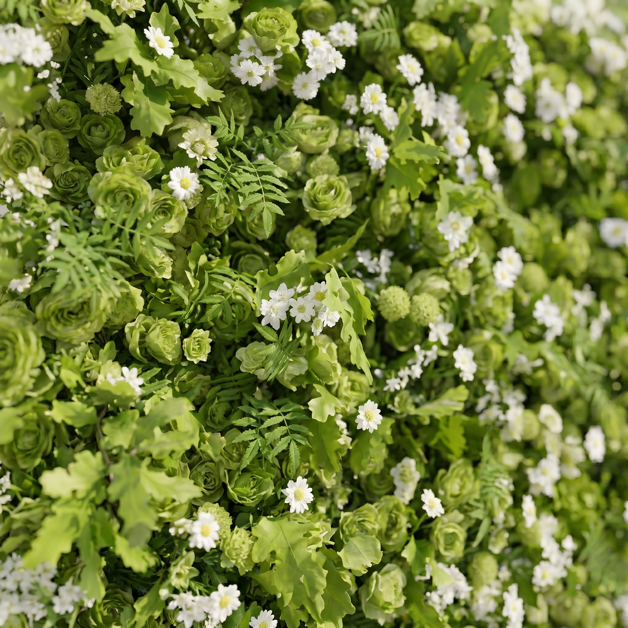 Maelie: New Luxury 5D Green Roses Flower Wall for Weddings&amp;Event Decor maelie detail 1