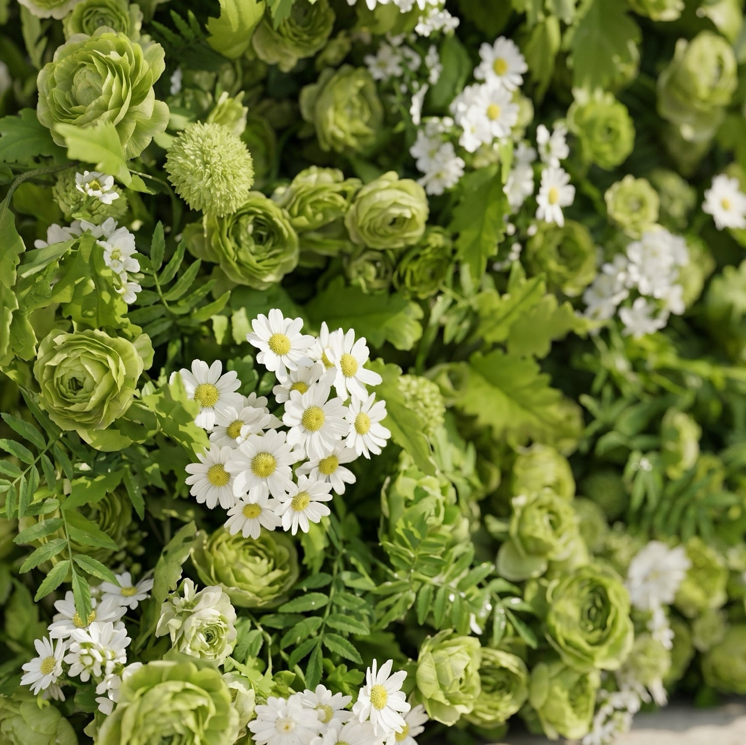 Maelie: New Luxury 5D Green Roses Flower Wall for Weddings&amp;Event Decor maelie detail 3