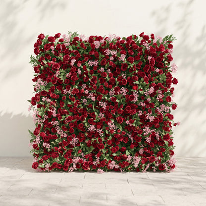 Maelmora: New Luxury 3D Red Roses Flower Wall with pink babybreath for Weddings&amp;Event Decor