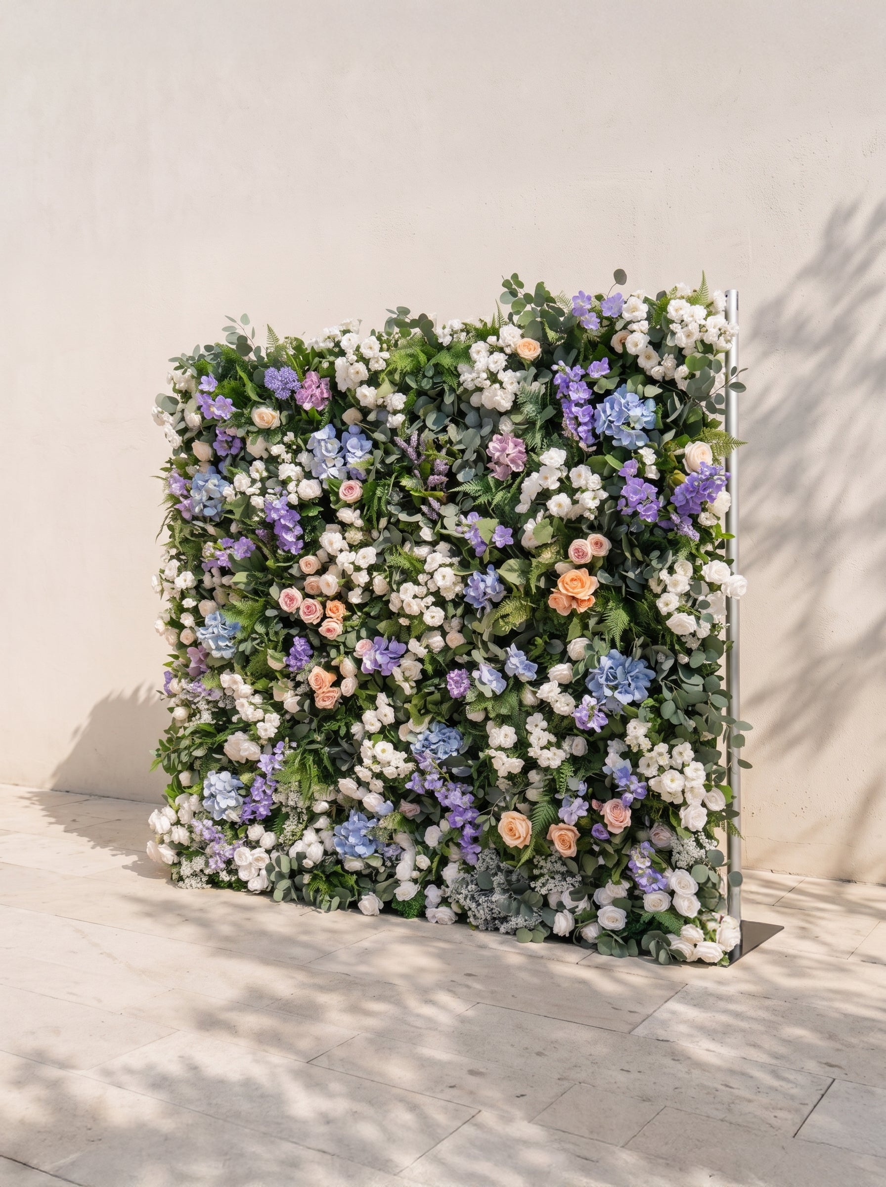 Malella : 5D Fabric Artificial rolling up curtain flower wall — right view