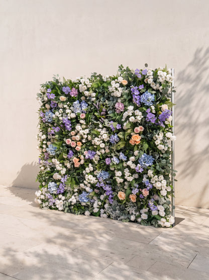 Malella : 5D Fabric Artificial rolling up curtain flower wall — right view