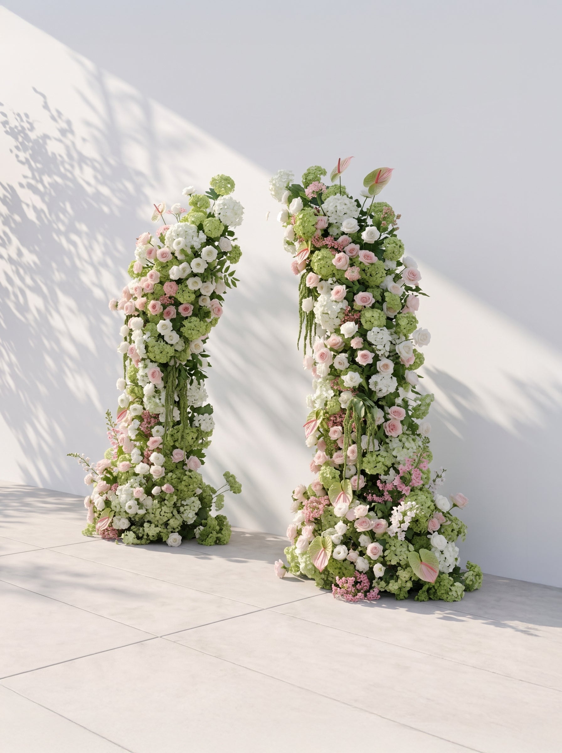 Malmora Luxury Horn Shaped Flower Arch with Frame for Wedding Party Event Backdrop Decoration — right view
