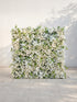 Marelsira: 5D Fabric Artificial rolling up curtain flower wall — front view