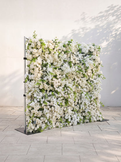 Marelsira: 5D Fabric Artificial rolling up curtain flower wall — left view