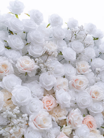 Marin: 5D Fabric Artificial Zip Up Curtain Flower Wall For Wedding and Events Decoration