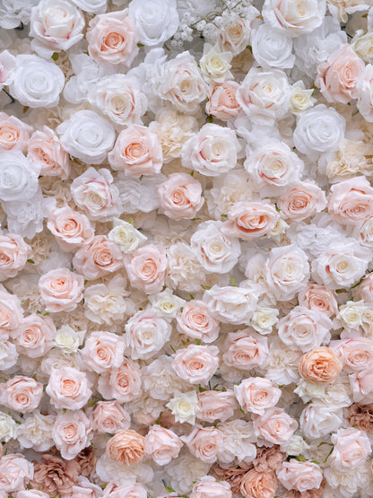 Marin: 5D Fabric Artificial Zip Up Curtain Flower Wall For Wedding and Events Decoration