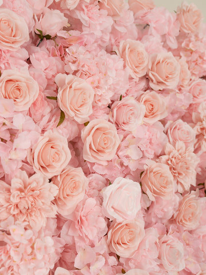 Maura: 3D Fabric Artificial Zip Up Curtain Flower Wall For Wedding and Events Decoration