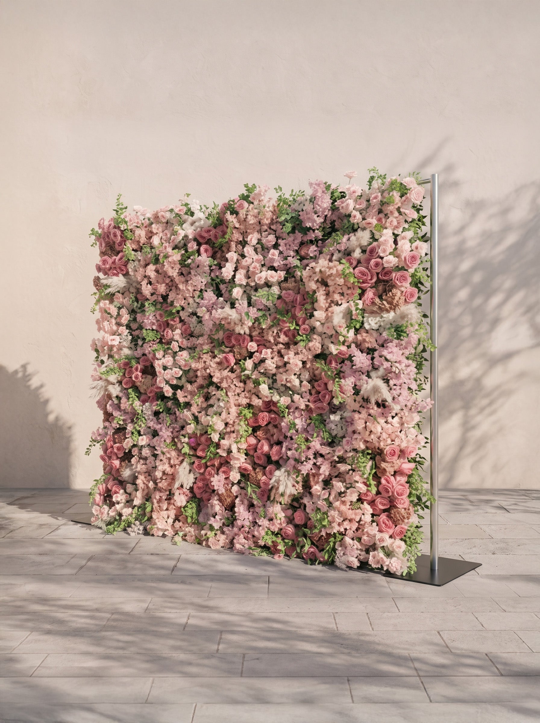 Mavenalia: 5D Fabric Artificial rolling up curtain flower wall — right view